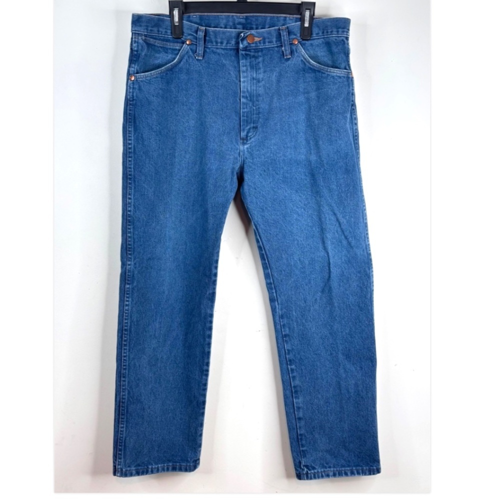 Vintage Wrangler Mens Cowboy Cut Jeans 13MWZ 36x30 Made In Mexico USA Denim Dark